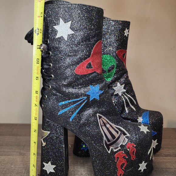 Current Mood Platform Boots Space Invasion Dolls Kill Goth Punk Womens 8 - Picture 12 of 16